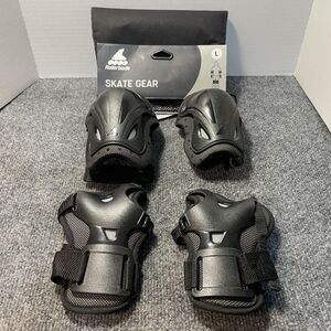 Rollerblade Skate Gear 3-Pack Protective Pads Set Large Elbow Knee Wrist New